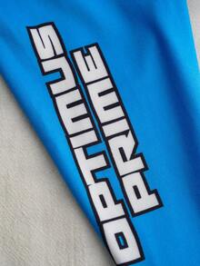 Transformers X SHEIN Bộ đồ ngủ liền thân co giãn in hình robot hoạt hình cho bé trai 2 bộ - Nhiều màu - Xem 5