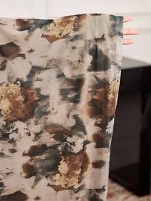 Modelyn Plus Size Women's Oblique Collar Long Sleeve Ruffle Bowknot A-Line Waist Tie Belted Slim Fit Casual Elegant Maxi Dress, Suitable For Office, Airport, Commute, Family Gathering, Party, Business Attire - Multicolor - View 8