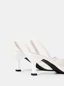 CUCCOO HITCHD 女士时尚黑色花朵优雅派对高跟凉鞋 - 白色 - 查看 11