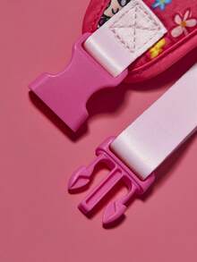 THE POWERPUFF GIRLS X SHEIN 1 Set Of Cartoon Pattern Printed Pet Travel Strap And Leash Set, A Variety Of Sizes To Choose From, The Length Of The Strap Can Be Adjusted, Suitable For Cats, Suitable For Dogs, Blossom, Bubbles, Buttercup, Friendship, Love, Flower,Gift Ideas