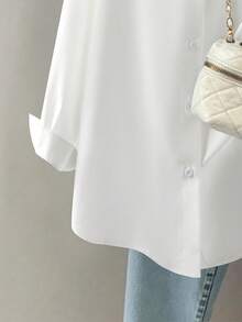 SHEIN 女式简约柠檬刺绣衬衫 - 彩色 - 查看 3