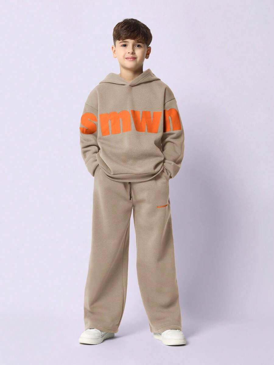 SUMWON Stylish Graphic Hoodie And Sweatpant Co-Ord Set For Comfortable Casual Everyday Wear