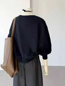 INAWLY Plus Size Women Casual Striped Collar Sweatshirt, Autumn/Winter