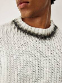 STEELVANCE Áo len dài tay nam in họa tiết, hàng mới về mùa Thu/Đông, bộ đồ len cashmere nam, quần áo nam, bộ sưu tập thu đông, áo len nam, đồ dệt kim nam, áo len nam, áo len nam, đồ len nam. - trắng - Xem 7