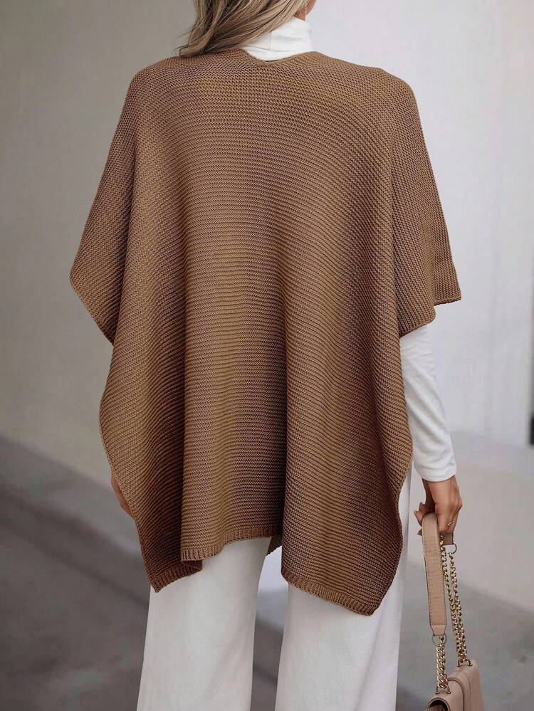 EMERY ROSE Women's Fashionable Casual Shawl Collar Cardigan, Autumn/Winter - Brown - View 2