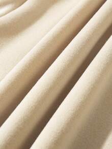 SHEIN Women's Casual Slogan Print Long Sleeve Sweatshirt With Pockets, Thermal Lined, Autumn/Winter - Apricot - View 3