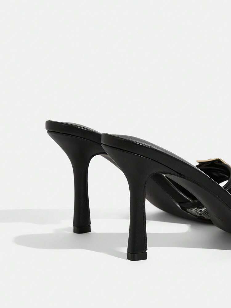 CUCCOO TILAWA Women's Buckle Design Fashion Daily Wear High Heel Sandals For Christmas Valentine's Day