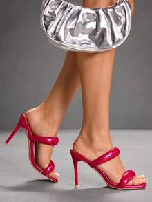 CUCCOO SZL Women's Fashion High Heel Comfortable Sexy Sandals - Rose Red - View 3