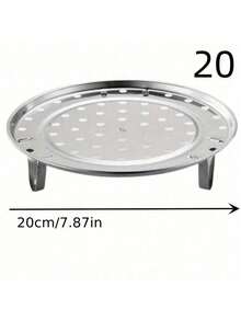 通用不锈钢蒸锅，带可拆卸支脚，烹饪蒸锅和锅具配件，速溶锅多功能蒸架，耐磨防刮圆形冷却架，厨房厚炊具工具海鲜煮蒸架