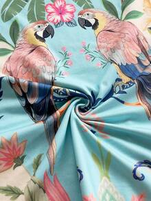 Soleia 女士休闲热带印花迷你连衣裙，适合度假 - 彩色 - 查看 6