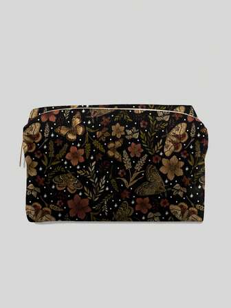 Buchstaben- und Cartoon-Muster gesteppte Make-up Tasche, tragbare Make-up Aufbewahrungstasche mit Reißverschluss, multifunktionale Aufbewahrungstasche, leichte Reisetasche, geeignet für Männer und Frauen