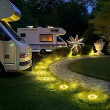 4 Packs / 8 Packs Solar Floor Lights, Solar Garden Lights, 8LED Upgraded Outdoor Garden Bright Floor Lights,300mAh Battery IP44 Solar Plug-In Landscape Lights, Suitable For Roads, Courtyards, Decks, Lawns, Terraces, And Sidewalks - Multicolor - View 12