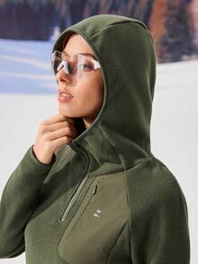 OutZeal Women Winter Thermal Outdoor Fleece Long Sleeve Camping Hiking Zip Up Jacket With Pocket