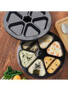 Molde triangular para bolas de arroz, creativo, conveniente, lindo y de fácil y rápida conformación, perfecto para bolas de arroz para bebés, envolturas de sushi con algas y postres con bolas de arroz caseros, set de molde para bolas de arroz, el regalo perfecto para aficionados a la cocina del hogar - Multicolor - View 8
