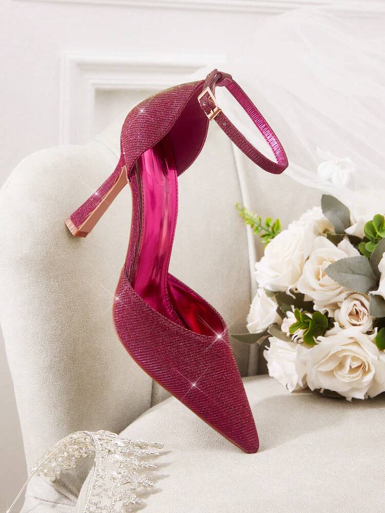 CUCCOO HITCHD Glitter Embellished Women's High Heel Pumps Wedding Shoes Spring Shoes Bride Shoes