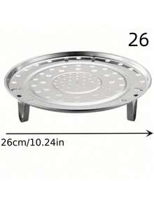 通用不锈钢蒸锅，带可拆卸支脚，烹饪蒸锅和锅具配件，速溶锅多功能蒸架，耐磨防刮圆形冷却架，厨房厚炊具工具海鲜煮蒸架