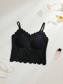 NudeFit Women's Casual Everyday Wear Camisole Tank Top, Wear Alone Or As Layering Piece - Black - View 6