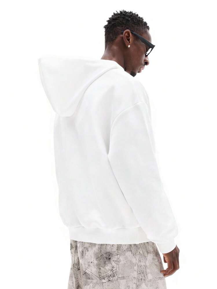 Pullover Hoodie With Script Logo Embroidery