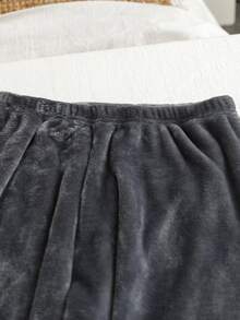 2pcs/Set Teenage Boys Casual Plush Fleece Raglan Sleeve Contrast Color Top And Pants Loungewear Set, Autumn/Winter - Multicolor - View 5