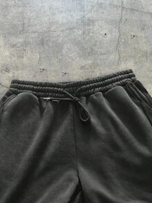 AXEPEAK Bộ áo nỉ chui đầu cỡ tiêu chuẩn thường ngày dành cho nam, họa tiết bông tuyết chắp vá màu đen, mùa thu/đông - màu đen - Xem 3