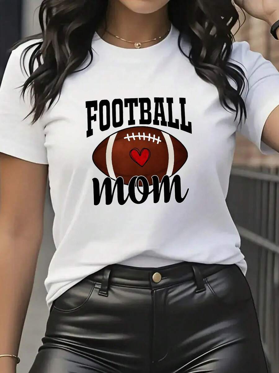 Nueva camiseta de manga corta suelta para mujeres con patrón de letras y blusa casual para mujeres con camiseta de manga corta t - Blanco - Ver 1
