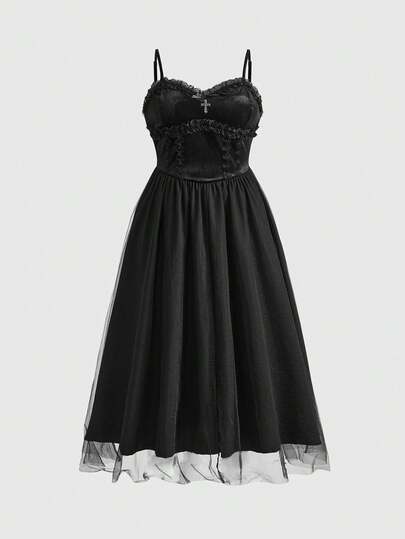 Gothic Retro Luxurious Palace Style Elegant Majestic Black Dress, Formal Gown For Women Plus Size, Vintage Everyday Elegant Black Plus Size Dress