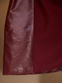 MOTF PREMIUM PU LEATHER EMBROIDERY FLORAL PATTERN LAPEL COLLAR BLAZER - Burgundy - View 7
