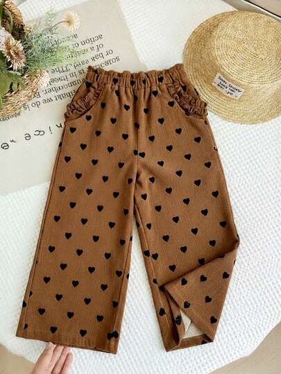 LMoss Kids 女童灯芯绒宽松休闲裤