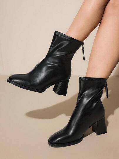 CUCCOO CURVES Botines de tacón ancho y grueso para mujer de talla grande, otoño/invierno 2025