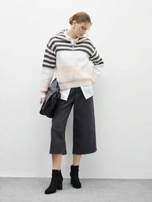 CUCCOO BIZCHIC Women's Round Toe Chunky Heel Mid-Calf Boots, Everyday Wear - Black - View 6