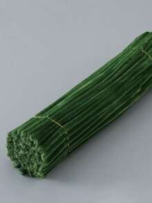 100pcs Pipe Cleaners Craft Supplies Colorful Chenille Stems Pipe Cleaners Plush Tinsel Stem Wired Twist Sticks Hair Strip - Multicolor - View 17