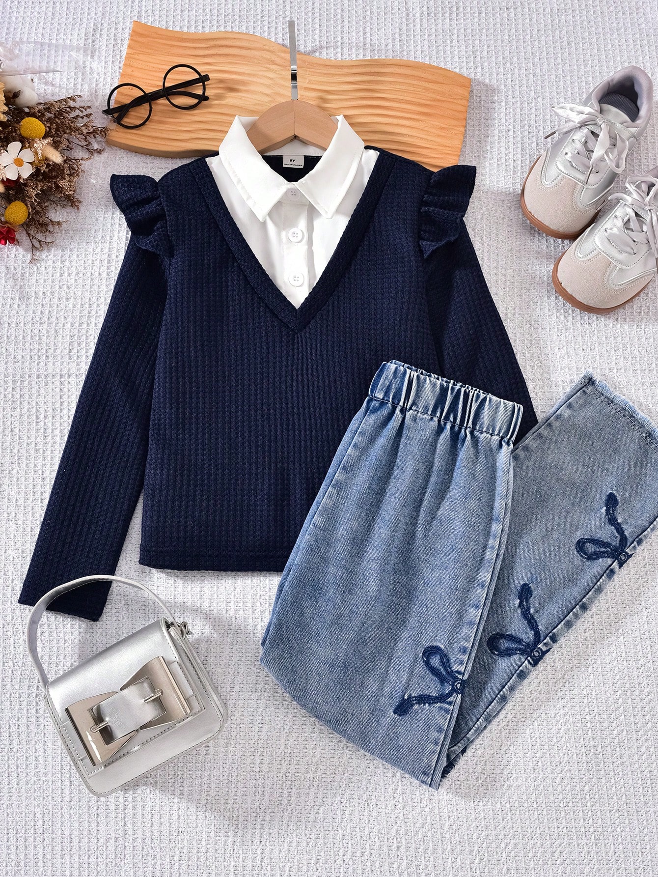 Sparklyn مجموعة من قطعتين للفتيات المراهقات، بنطال...