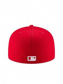 New Era New York Yankees 59Fifty Basic Fitted Men's Hat Red / White - Red - View 3