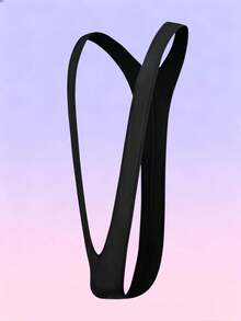 FeverCity Men's Solid Color Sexy Sleeveless Deep V-Neck Backless Jumpsuit - Black - View 8