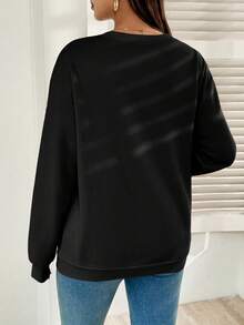 SHEIN 孕妇休闲日常通勤简约纯色保暖哺乳卫衣，秋冬季