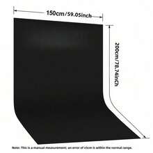 10x10ft High Density Polyester Photo Backdrop, Solid Black Photography Cloth, Wrinkle Resistant, Washable, Seamless Backdrop Suitable For Portrait Shooting, Video Studio, Party - Background Only - Black - View 12