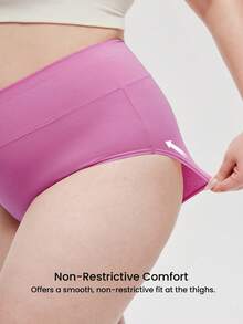 LUVLETTE Plus 3条装纯棉高腰三角裤女士内裤套装——黑色 - 彩色 - 查看 8