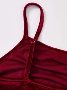 SHEIN 女士无袖紧身丝绒连衣裙 - 彩色 - 查看 7
