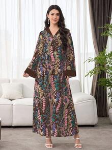 SHEIN Najma 优雅、奢华、优雅的女士宽松连衣裙 - 彩色 - 查看 1