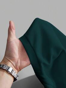 Claim Dot Stylish Men's Green Long Sleeve Top Sweatshirt Knitted Fabric With Los Angeles California Embossed Detail Regular Fit - Green - View 8