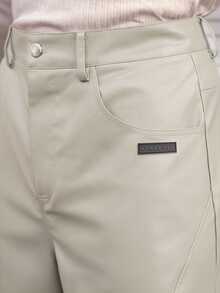 AXEPEAK Fashionable Streetwear Style Wide Leg Long Pants For Men - Khaki - View 4