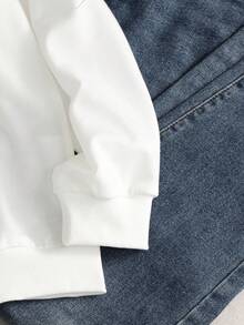 一件少女豹纹连帽卫衣，搭配毛绒帽子和豹纹五角星元素，展现时尚街头风格，适合日常穿着。 - 白色 - 查看 6