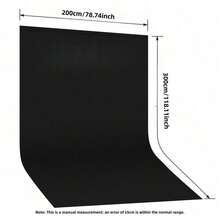 10x10ft High Density Polyester Photo Backdrop, Solid Black Photography Cloth, Wrinkle Resistant, Washable, Seamless Backdrop Suitable For Portrait Shooting, Video Studio, Party - Background Only - Black - View 7