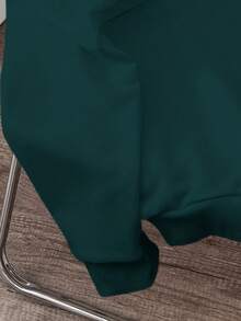 Claim Dot Stylish Men's Green Long Sleeve Top Sweatshirt Knitted Fabric With Los Angeles California Embossed Detail Regular Fit - Green - View 3