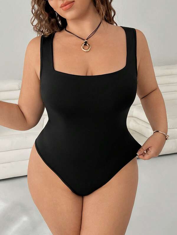 Solflare Body De Talla Grande Con Cuello Ancho Y Elástico Alto