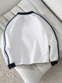 Manfinity Homme 男士长袖 Polo 衫，成熟休闲风格，印花图案，适合日常穿着 - 彩色 - 查看 2