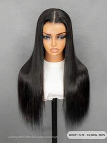 ALL READY WIG 180% Density Affordable Long Straight All Ready Wig Pre Bleached Pre Plucked Pre-Cut Lace Melting Lace Front 6x4 Glueless Closure Wig Real Human Hair 9AM HAIR