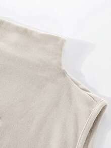 INAWLY 2pcs Women Casual Loose Fitting Shirt Set - Coffee Brown - View 3