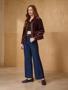 MOTF WOMEN COMFORTABLE RETRO BRITISH STYLE LOAFERS, FASHIONABLE & ELEGANT - Burgundy - View 10