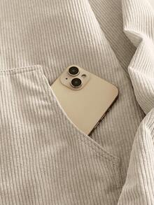 HIMLAND 男士休闲灯芯绒翻领夹克，适合日常穿着 - 彩色 - 查看 5